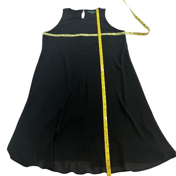 Lauren Ralph Lauren Black Sleeveless Jersey Trapeze Swing Lined‎ Dress -Size 8 - Picture 8 of 15